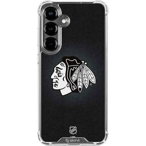 NHL Chicago Blackhawks Black Background Galaxy S26 Plus Clear Case