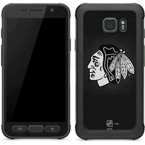 NHL Chicago Blackhawks Black Background Galaxy S7 Active Skin