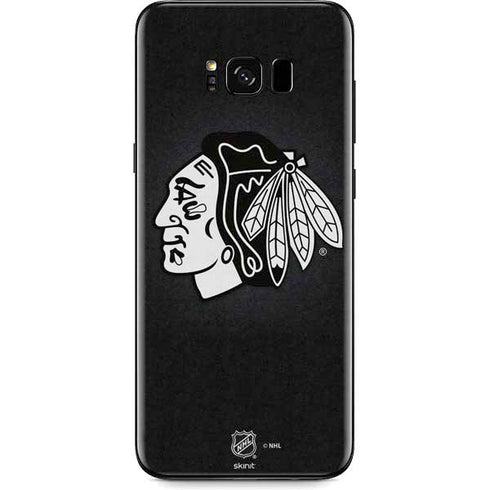 NHL Chicago Blackhawks Black Background Galaxy S8 Plus Skin