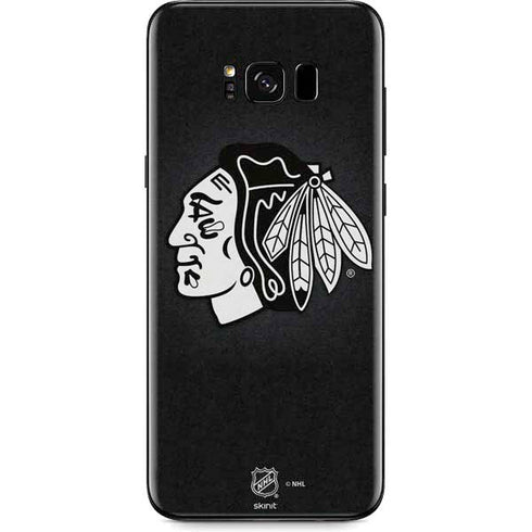 NHL Chicago Blackhawks Black Background Galaxy S8 Skin