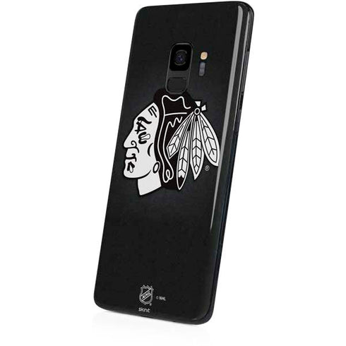 NHL Chicago Blackhawks Black Background Galaxy S9 Skin