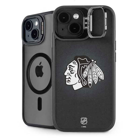 NHL Chicago Blackhawks Black Background iPhone 13 Kickstand Case