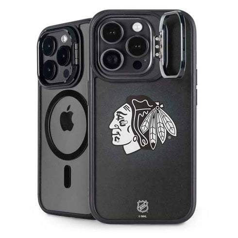 NHL Chicago Blackhawks Black Background iPhone 14 Pro Kickstand Case