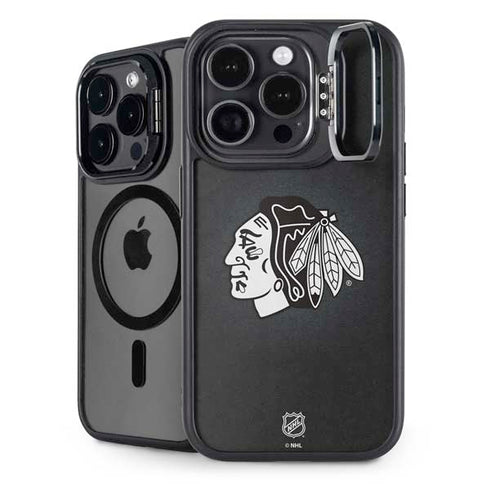 NHL Chicago Blackhawks Black Background iPhone 14 Pro Max Kickstand Case