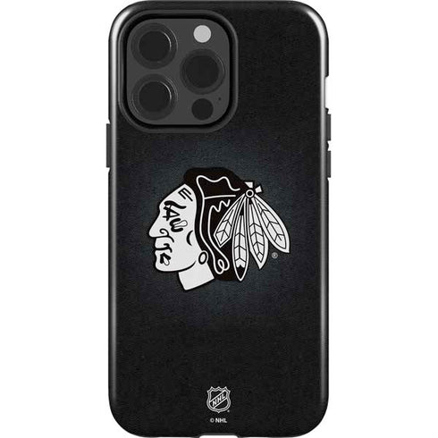 NHL Chicago Blackhawks Black Background iPhone 15 Pro Impact Case