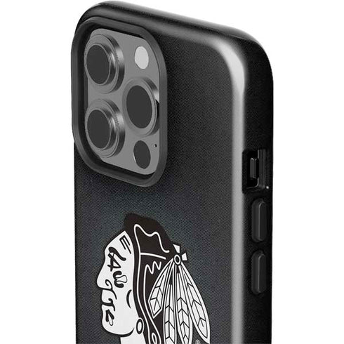 NHL Chicago Blackhawks Black Background iPhone 15 Pro Impact Case