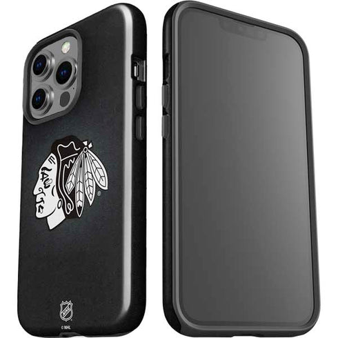 NHL Chicago Blackhawks Black Background iPhone 15 Pro Impact Case