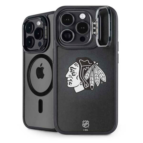 NHL Chicago Blackhawks Black Background iPhone 15 Pro Kickstand Case