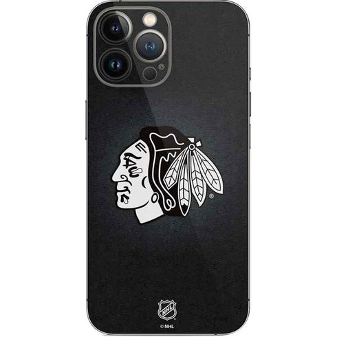 NHL Chicago Blackhawks Black Background iPhone 15 Pro Max Skin
