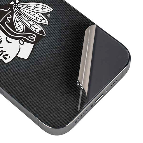 NHL Chicago Blackhawks Black Background iPhone 15 Pro Max Skin
