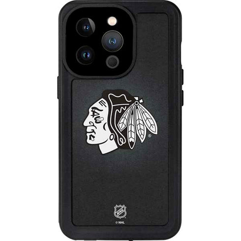 NHL Chicago Blackhawks Black Background iPhone 15 Pro Waterproof Case
