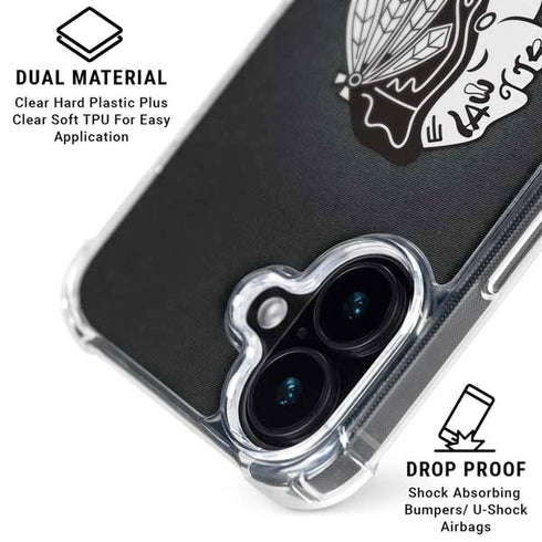 NHL Chicago Blackhawks Black Background iPhone 16 Clear Case