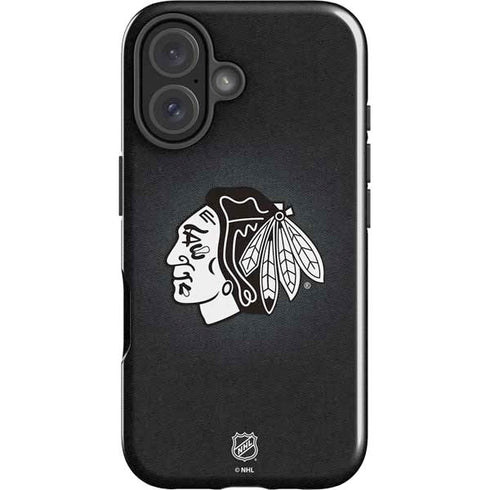 NHL Chicago Blackhawks Black Background iPhone 16 Impact Case