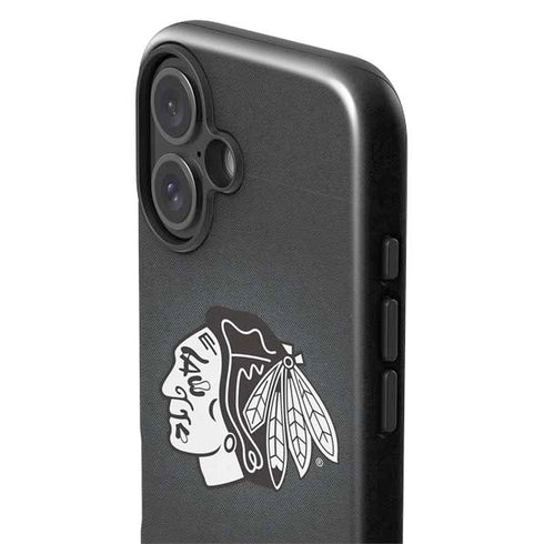 NHL Chicago Blackhawks Black Background iPhone 16 Impact Case