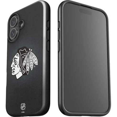 NHL Chicago Blackhawks Black Background iPhone 16 Impact Case