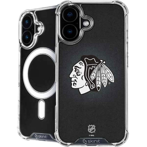 NHL Chicago Blackhawks Black Background iPhone 16 MagSafe Case