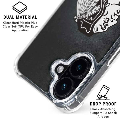 NHL Chicago Blackhawks Black Background iPhone 16 Plus Clear Case