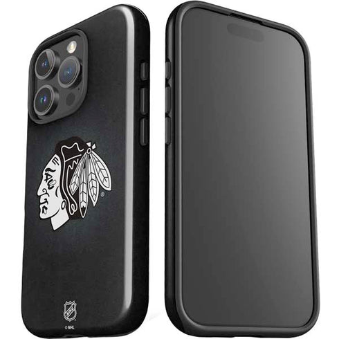 NHL Chicago Blackhawks Black Background iPhone 16 Pro Impact Case