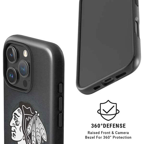 NHL Chicago Blackhawks Black Background iPhone 16 Pro Magsafe Impact Case
