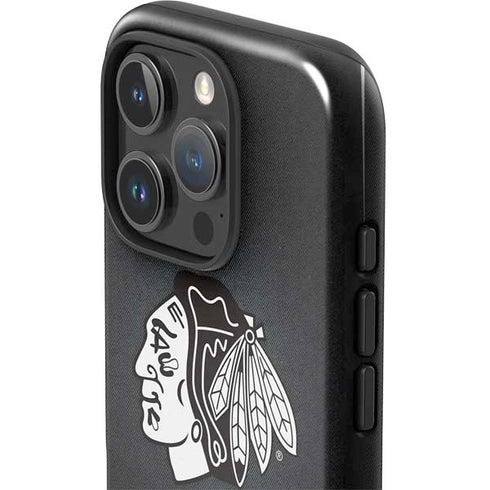 NHL Chicago Blackhawks Black Background iPhone 16 Pro Max Impact Case