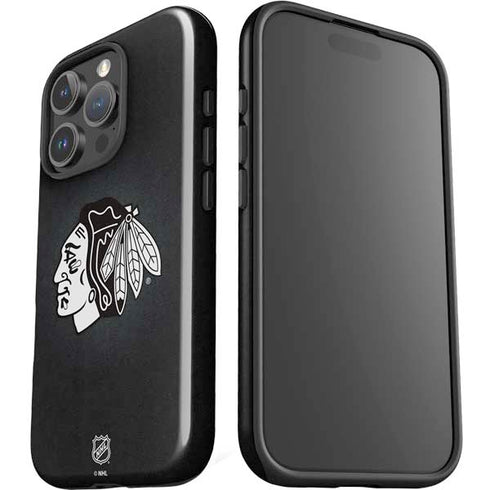 NHL Chicago Blackhawks Black Background iPhone 16 Pro Max Impact Case