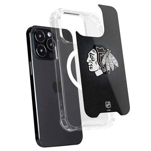 NHL Chicago Blackhawks Black Background iPhone 16 Pro Max MagSafe Case