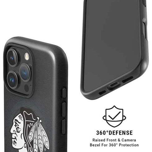 NHL Chicago Blackhawks Black Background iPhone 16 Pro Max Magsafe Impact Case