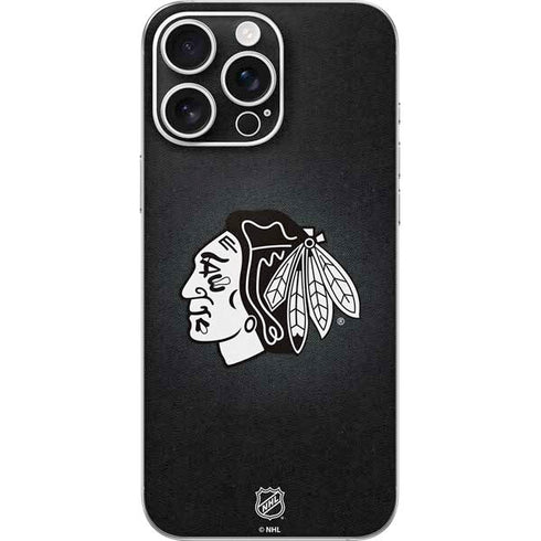 NHL Chicago Blackhawks Black Background iPhone 16 Pro Max Skin