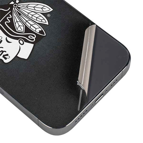 NHL Chicago Blackhawks Black Background iPhone 16 Pro Max Skin