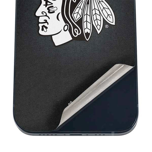NHL Chicago Blackhawks Black Background iPhone 16 Skin