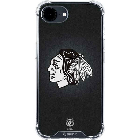 NHL Chicago Blackhawks Black Background iPhone 16e Clear Case
