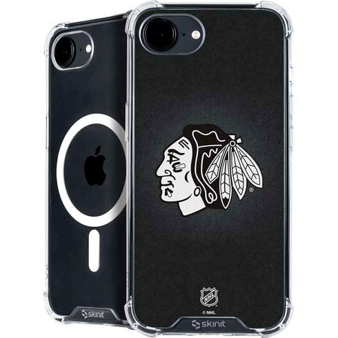 NHL Chicago Blackhawks Black Background iPhone 16e MagSafe Case
