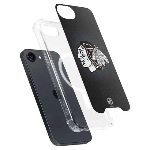 NHL Chicago Blackhawks Black Background iPhone 16e MagSafe Case