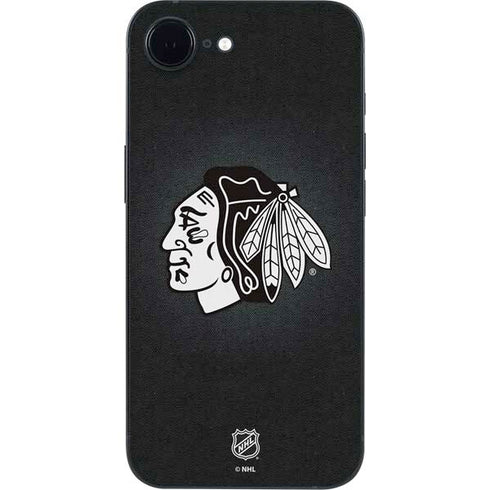 NHL Chicago Blackhawks Black Background iPhone 16e Skin