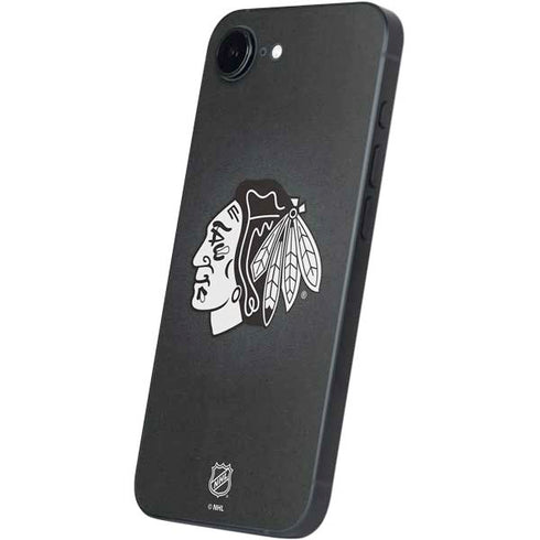NHL Chicago Blackhawks Black Background iPhone 16e Skin