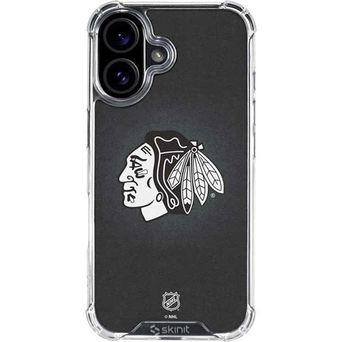 NHL Chicago Blackhawks Black Background iPhone 17 Clear Case