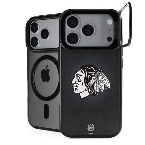 NHL Chicago Blackhawks Black Background iPhone 18 Pro Kickstand Case
