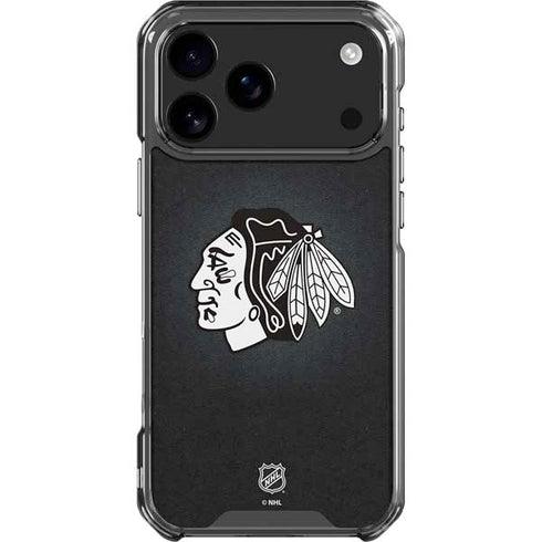 NHL Chicago Blackhawks Black Background iPhone 18 Pro Max Clear Case