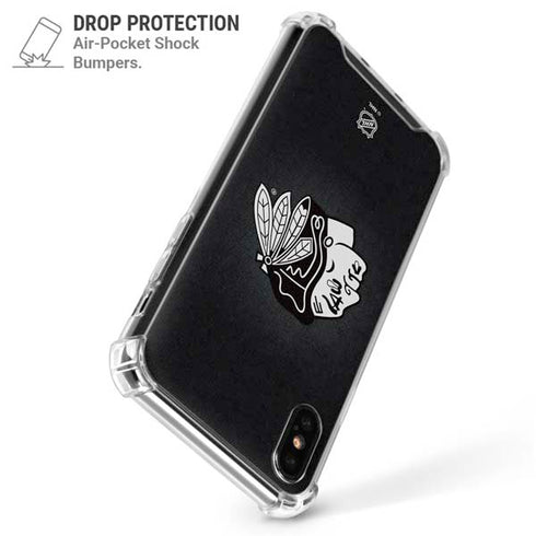 NHL Chicago Blackhawks Black Background iPhone X/XS Clear Case