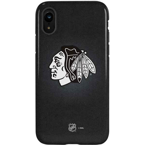 NHL Chicago Blackhawks Black Background iPhone XR Pro Case
