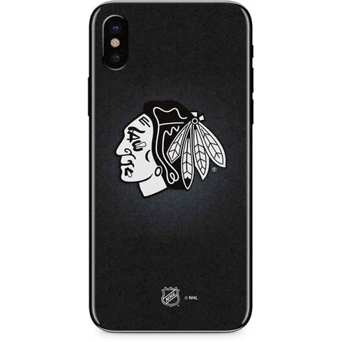NHL Chicago Blackhawks Black Background iPhone XS Max Skin