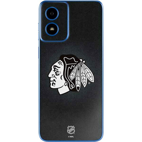 NHL Chicago Blackhawks Black Background Moto G Play 4G (2024) Skin