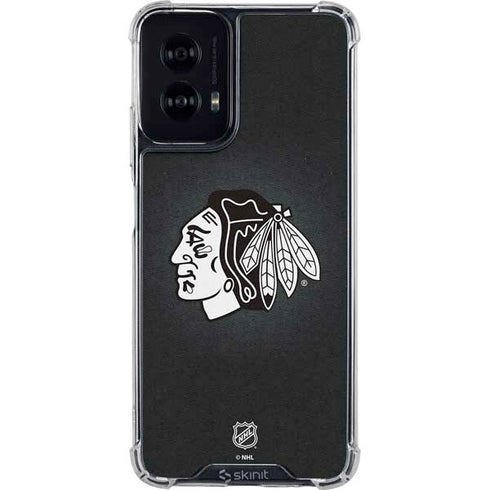 NHL Chicago Blackhawks Black Background Moto G Power 5G (2024) Clear Case