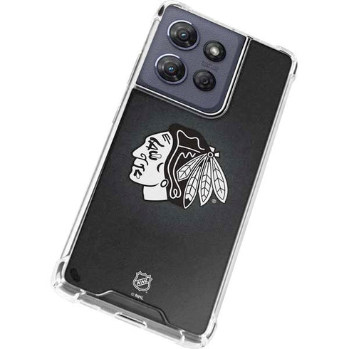 NHL Chicago Blackhawks Black Background Moto G Power 5G (2025) Clear Case