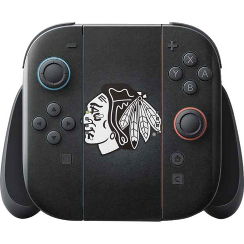 NHL Chicago Blackhawks Black Background Nintendo Switch 2 (2025) with Joy-Con Skin