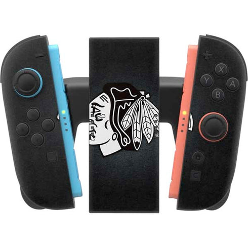 NHL Chicago Blackhawks Black Background Nintendo Switch 2 (2025) Joy-Con Controller Skin