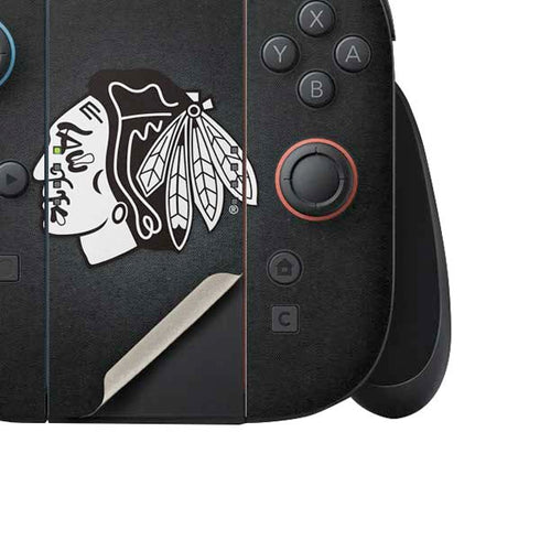 NHL Chicago Blackhawks Black Background Nintendo Switch 2 (2025) Joy-Con Controller Skin