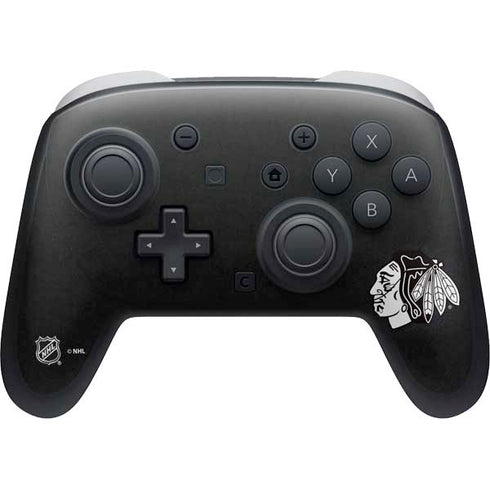 NHL Chicago Blackhawks Black Background Nintendo Switch 2 (2025) Pro Controller Skin