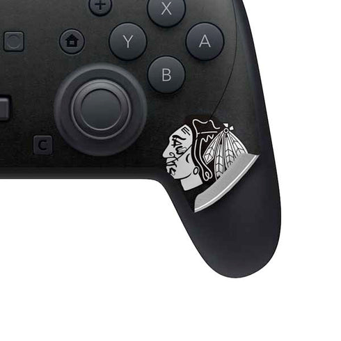 NHL Chicago Blackhawks Black Background Nintendo Switch 2 (2025) Pro Controller Skin