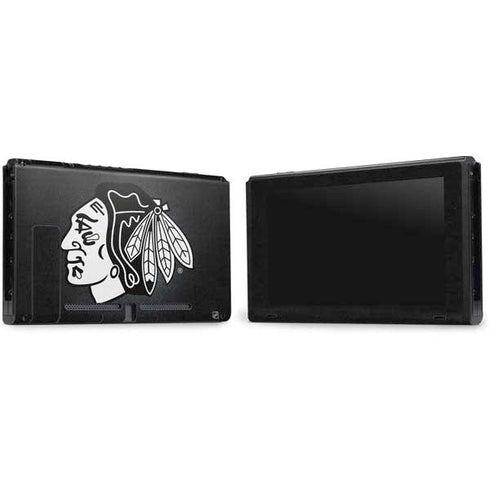 NHL Chicago Blackhawks Black Background Nintendo Switch Bundle Skin